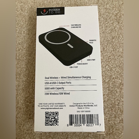 POWER To Go MagPak Dual Power Bank - 5000 mAH - Picture 2 of 3